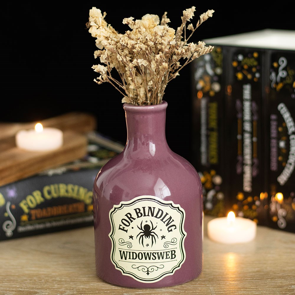 Widowsweb-Vase und Kerzenhalter in Form einer Zauberflasche