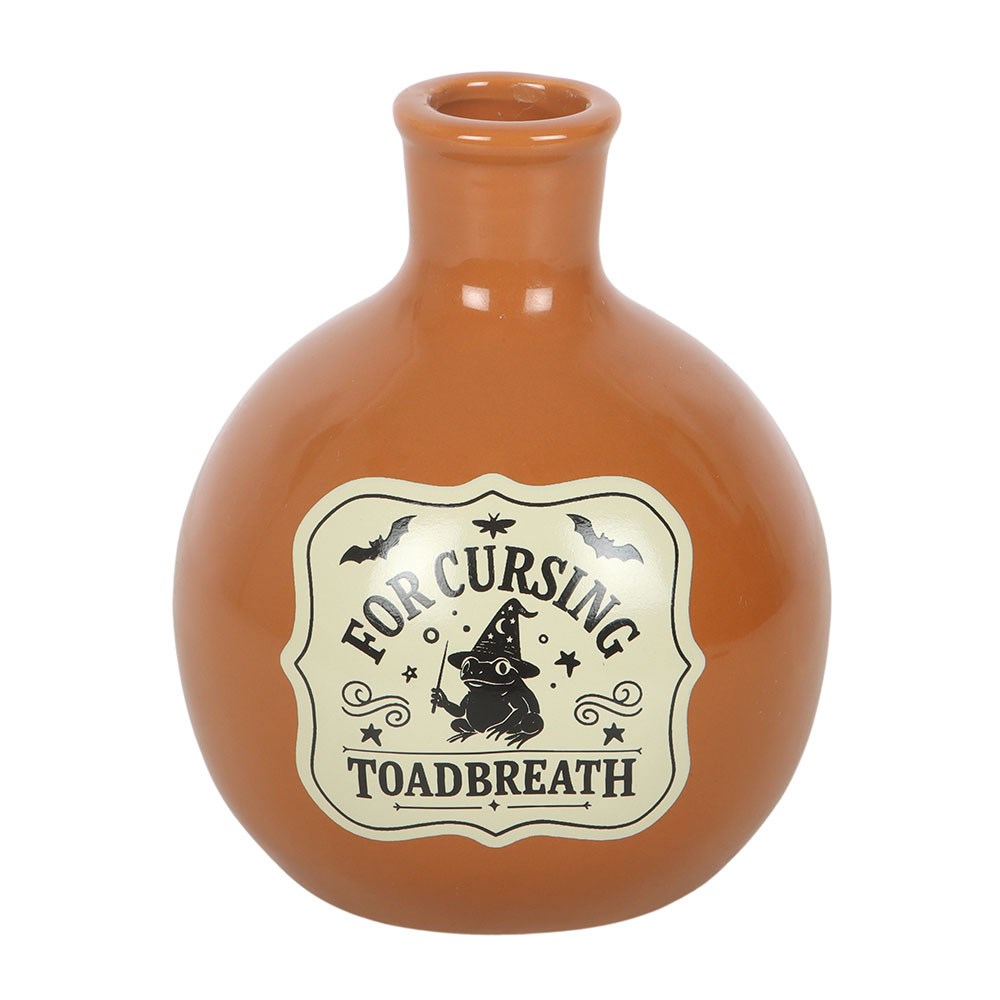 Vase und Kerzenhalter in Form einer Flasche mit dem Zaubertrank „Toadbreath“