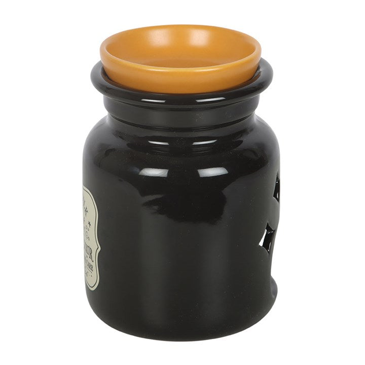 Ölbrenner und Wachswärmer in Form einer Fläschchenflasche mit Spinnenseidenserum