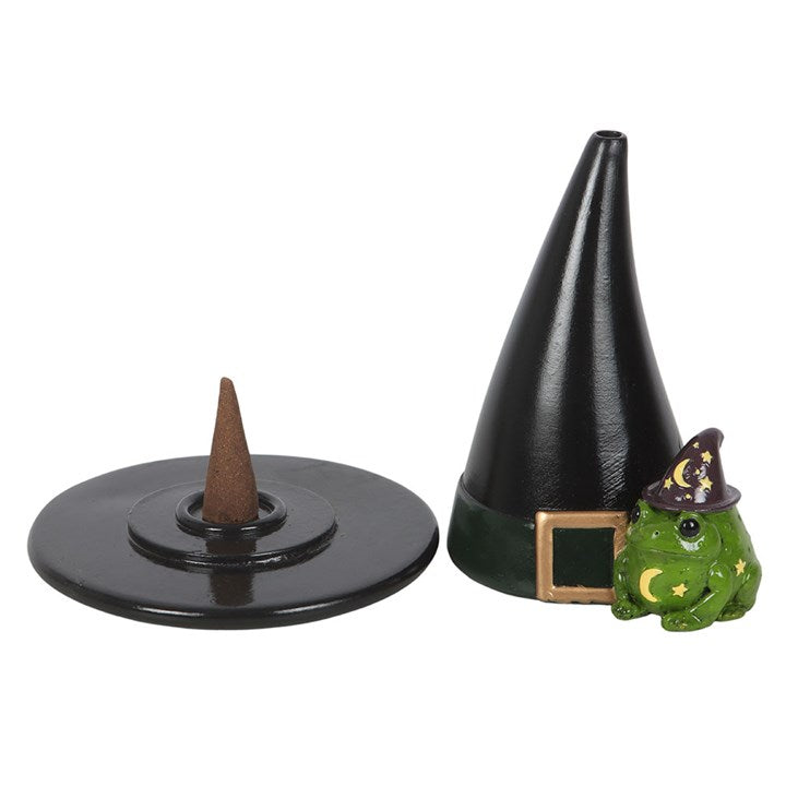 Räucherkegelhalter „Zauberkröte und Hexenhut“