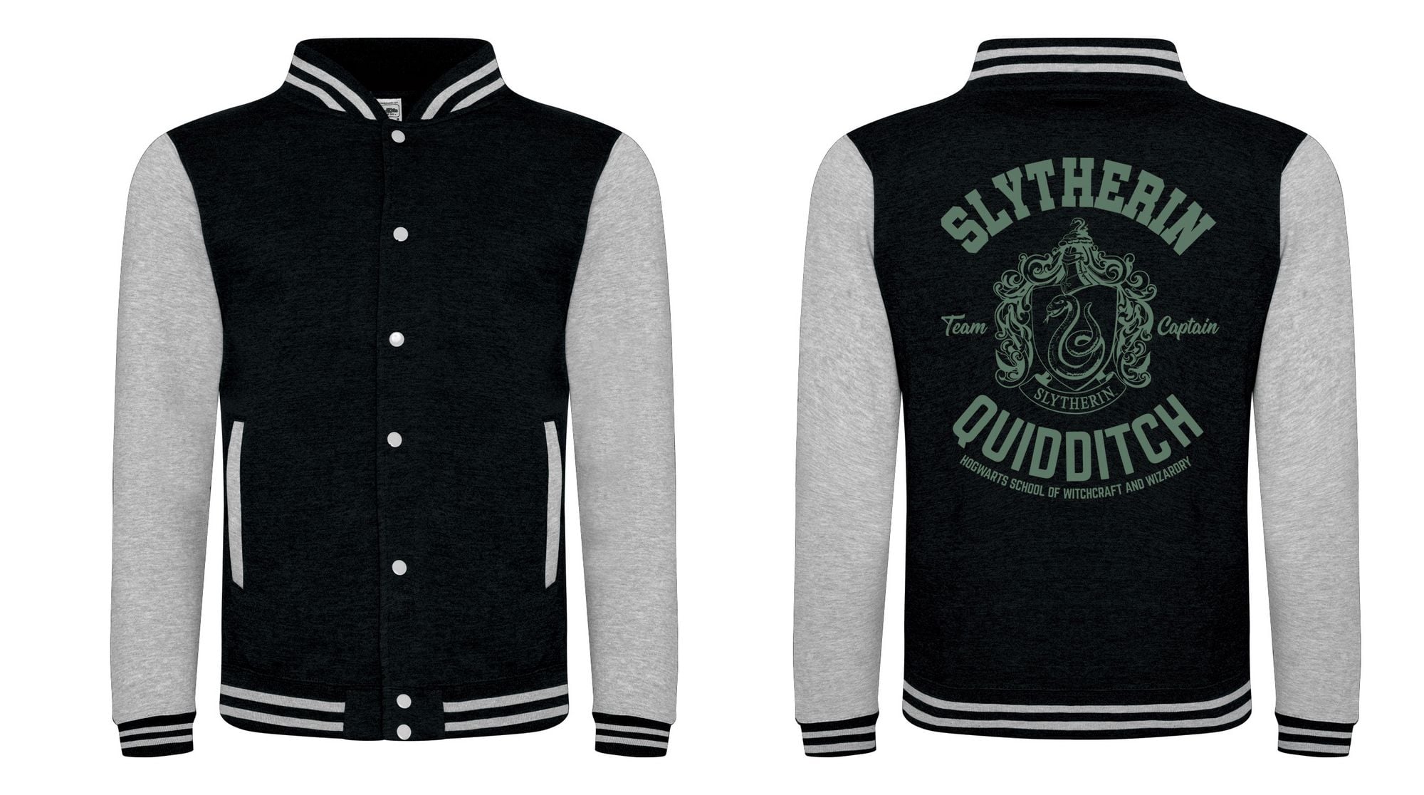 Harry Potter Slytherin Quidditch Black College Jacke