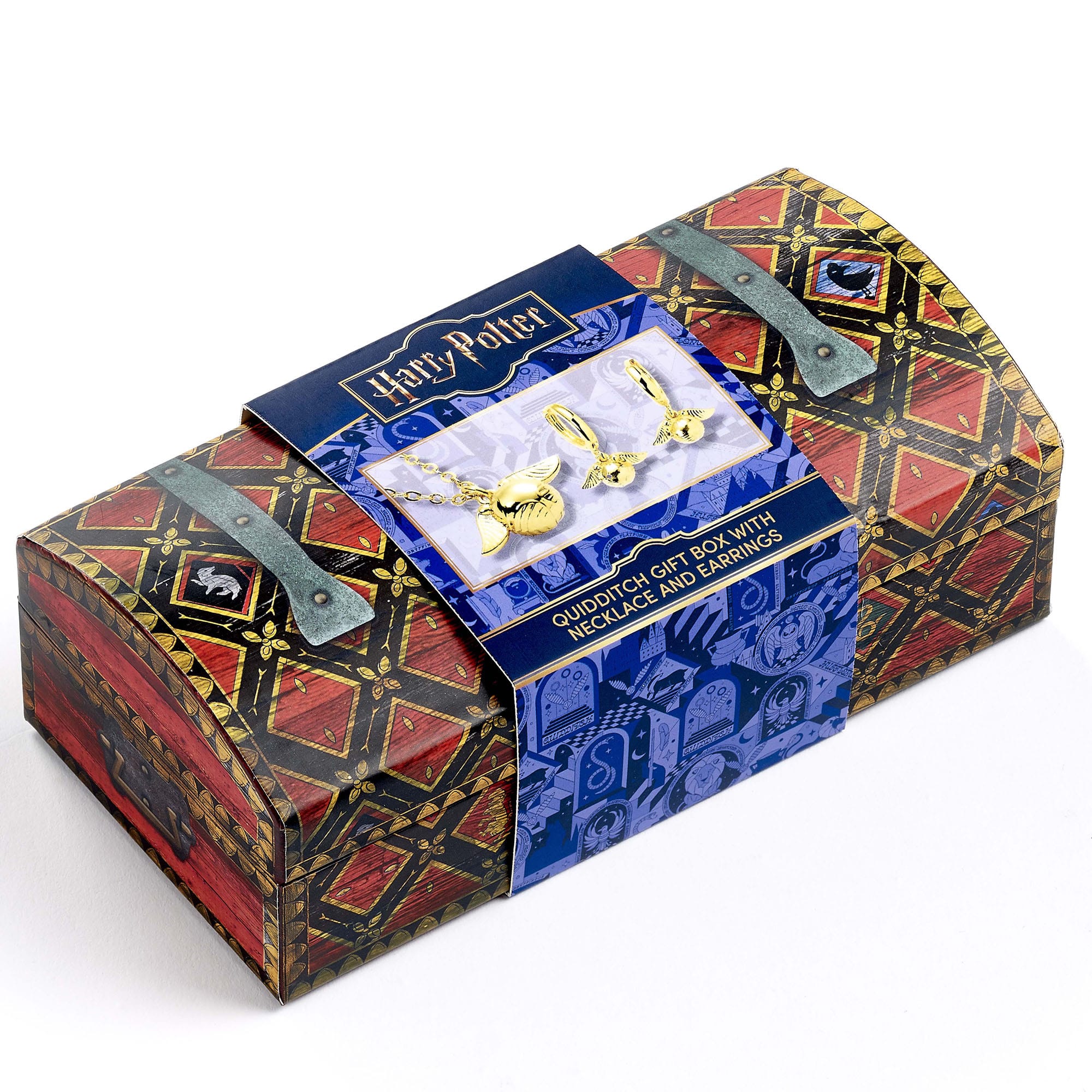 Harry Potter: Quidditch Golden Snitch Halskette und Ohrringe Geschenkset (Goldfarben)