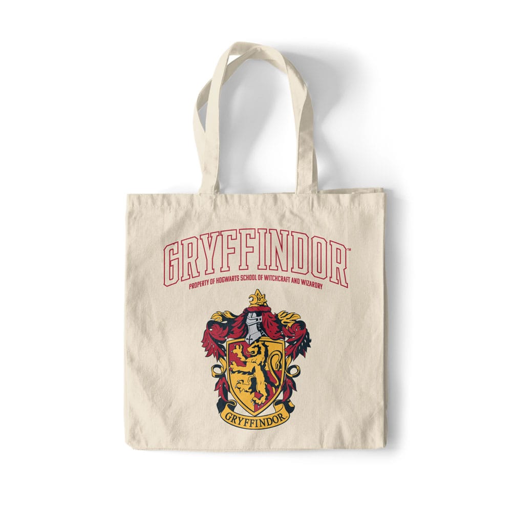 Harry Potter Stofftragetasche Gryffindor weiß mit Wappen