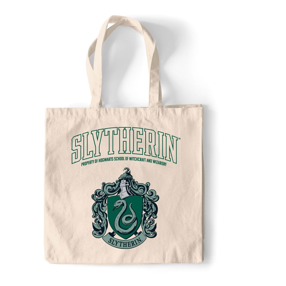 Harry Potter Stofftragetasche Slytherin weiß Wappen