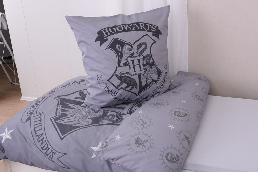 Harry Potter Bettwäsche Grau 135 x 200 cm / 80 x 80 cm